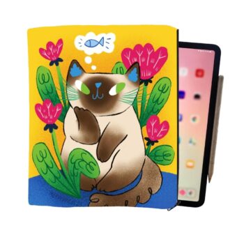Siamese Cat Tablet Pouch