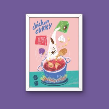 Curry Recipe Art Print
