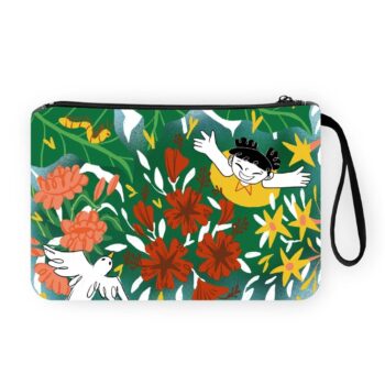 Happy Girl Happy Garden Wristlet Pouch Bag