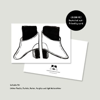 Shoes Colour-Me Postcard