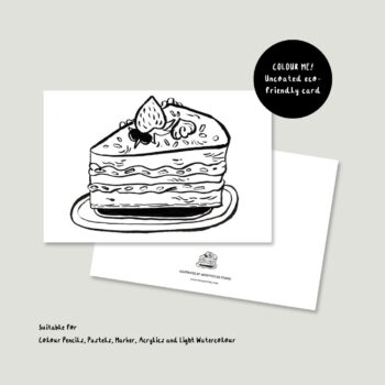 Cake Colour-Me Postcard