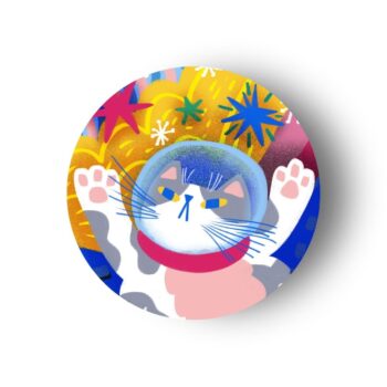 Galaxy Cat Coaster